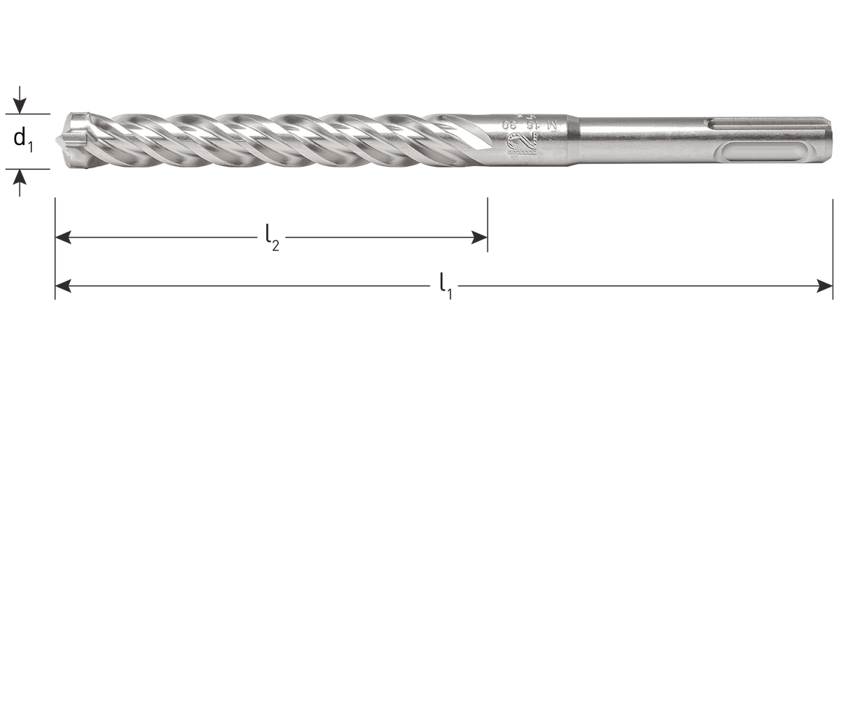Rotec SDS-plus hamerboor, type '202', QUATTRO-X, ø6,0x100/165 mm in box