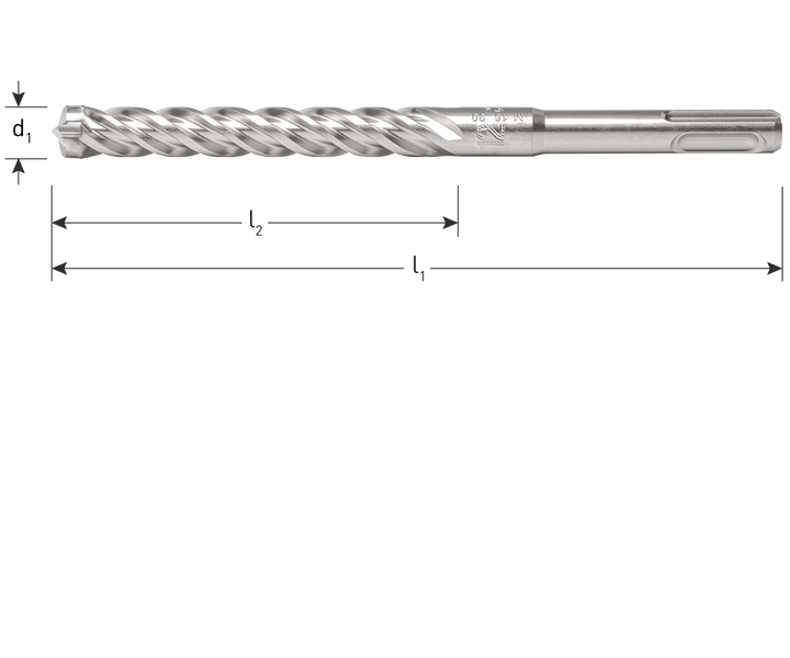 Rotec SDS-plus hamerboor, type '202', QUATTRO-X, ø14,0x210/260 mm