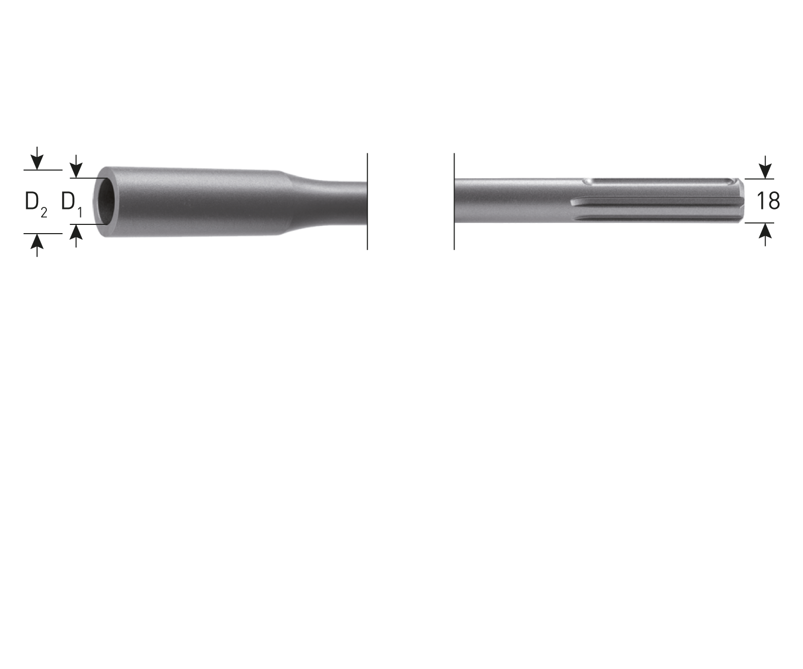 Rotec SDS-max aardpenadapter ø16,5 mm