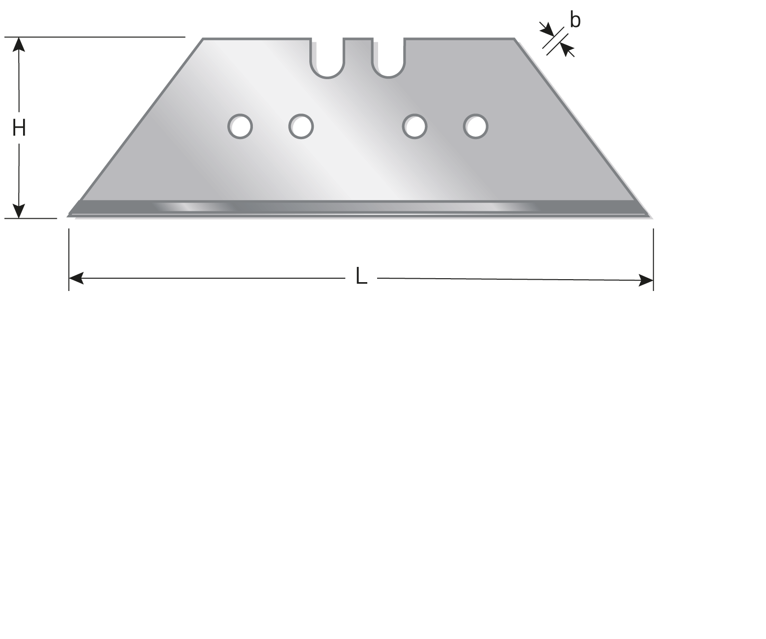 Rotec reserve mes voor uitschuifmessen, model 1992 (100 stuks)