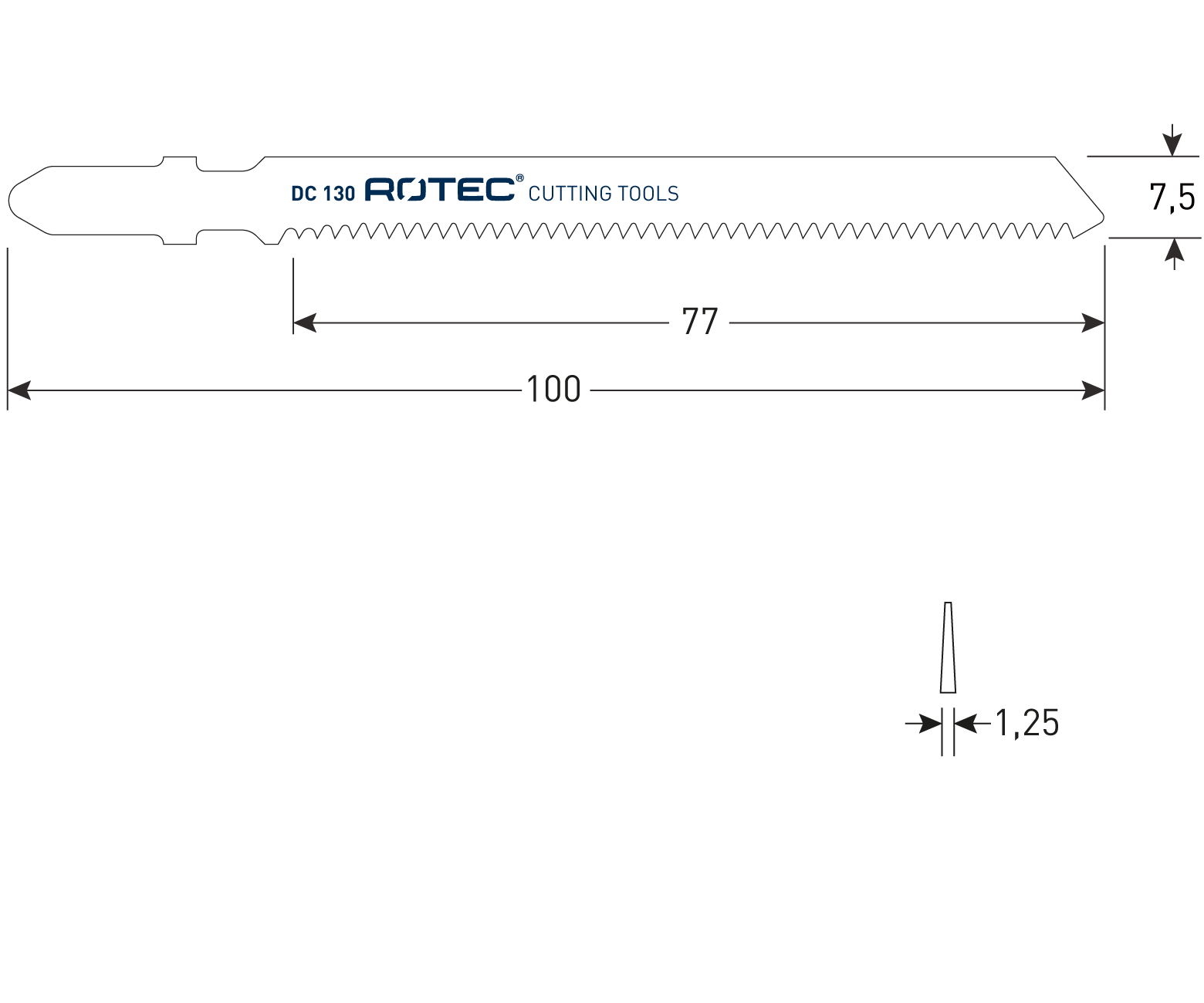Rotec Decoupeerzaagblad hout DC130 (5 stuks)