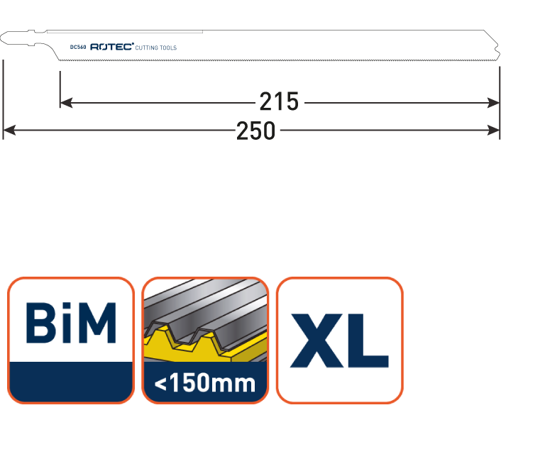 Rotec decoupeerzaagblad metaal DC560 (2 stuks)