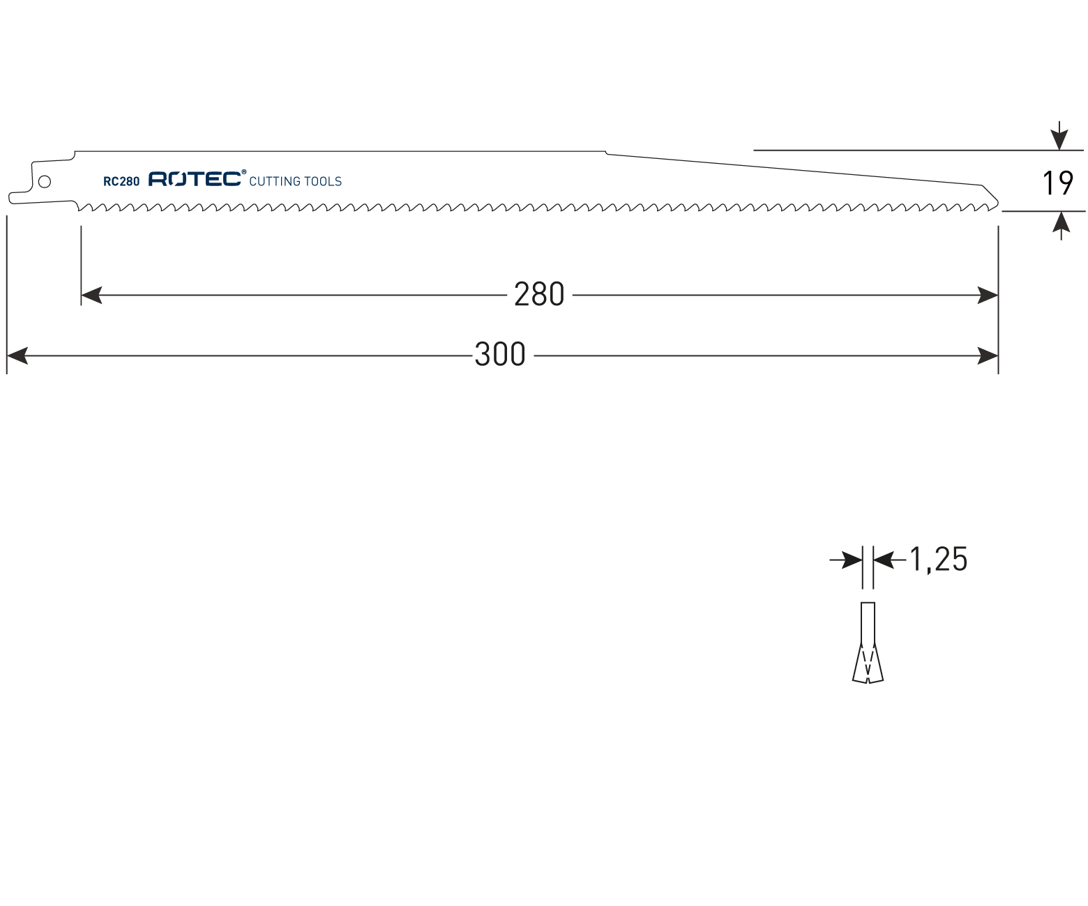 Reciprozaagblad RC280 (5 stuks)
