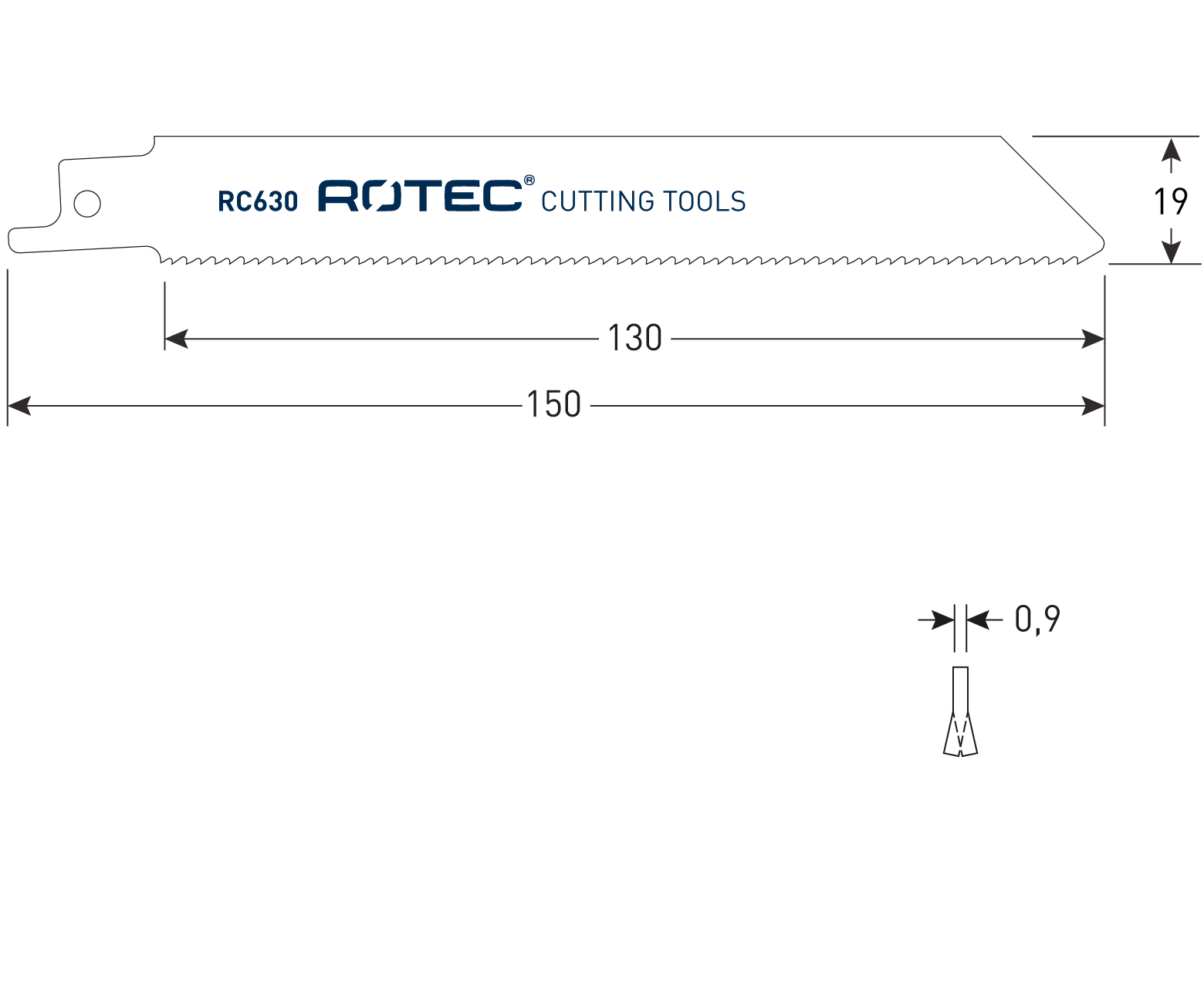 Rotec reciprozaagblad RC630 metaal (5 stuks)