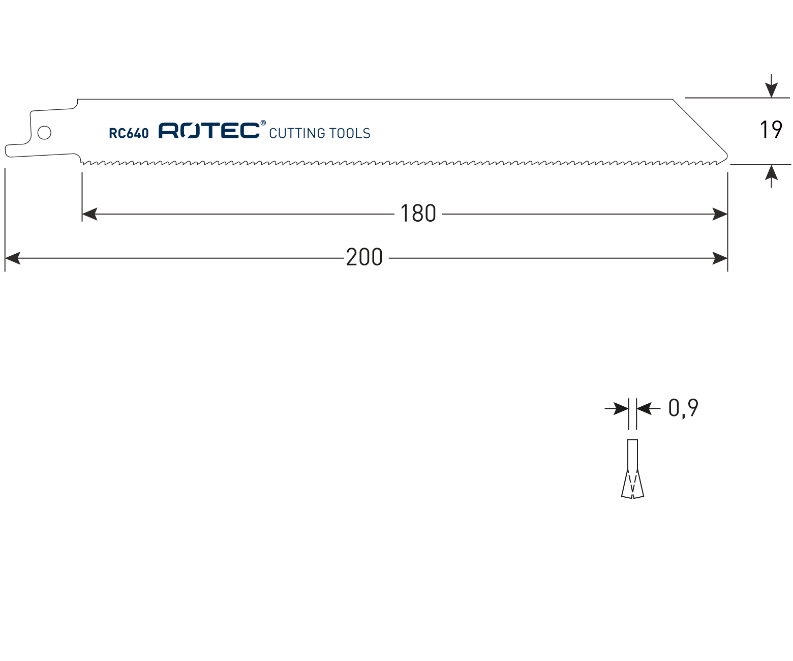 Rotec reciprozaagblad RC640 metaal (5 stuks)