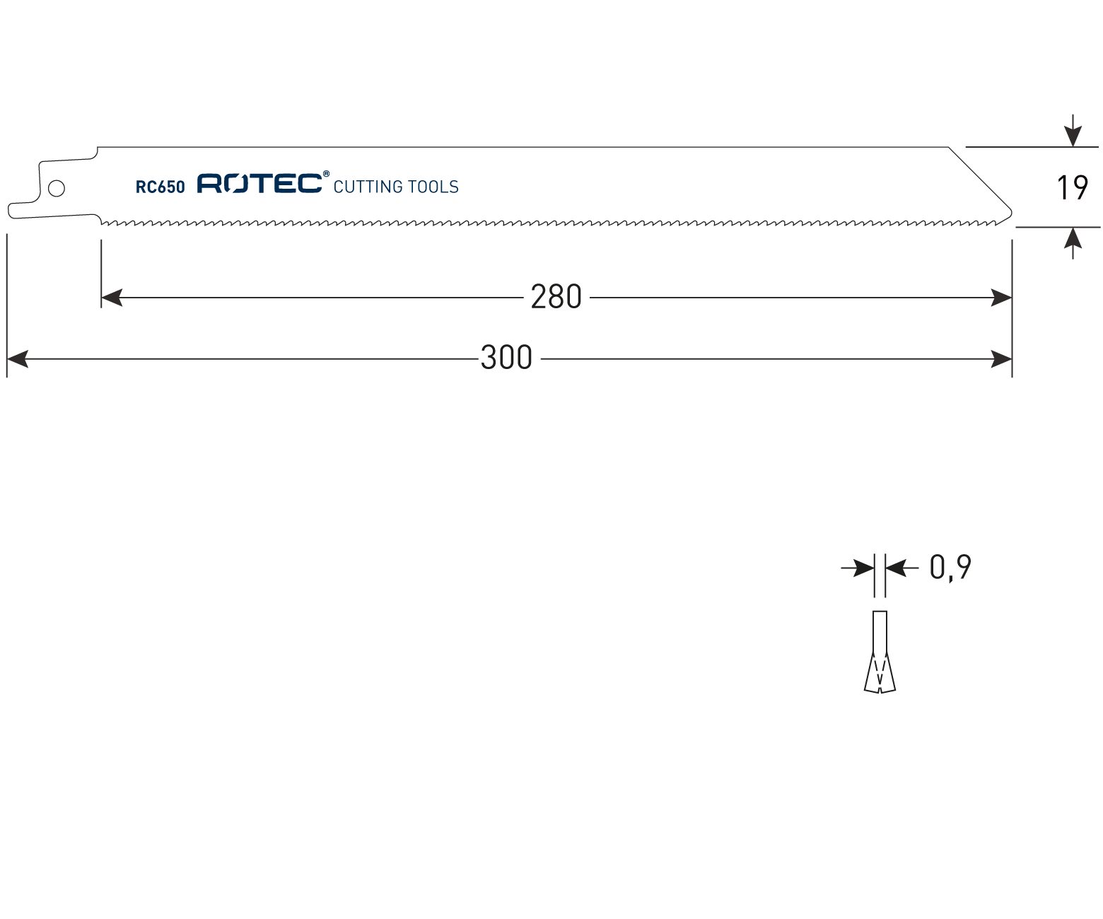 Rotec reciprozaagblad RC650 metaal (5 stuks)