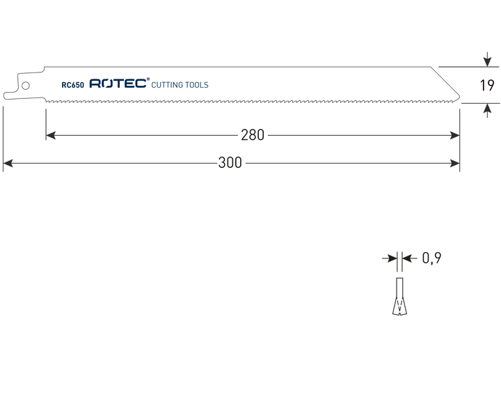 Rotec reciprozaagblad RC650 metaal (5 stuks)