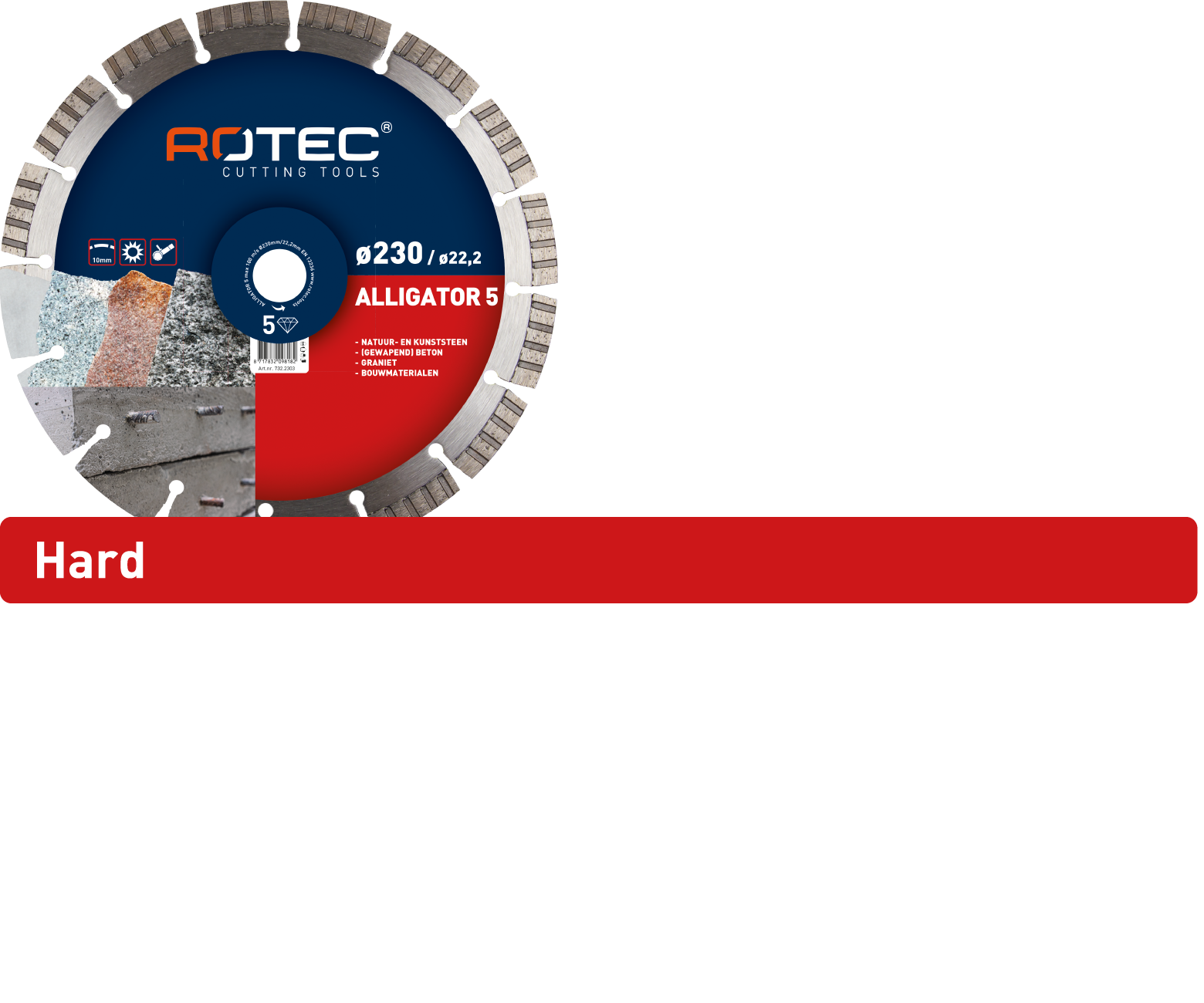 Rotec diamantzaagblad 'ALLIGATOR 5', ø350x25,4mm