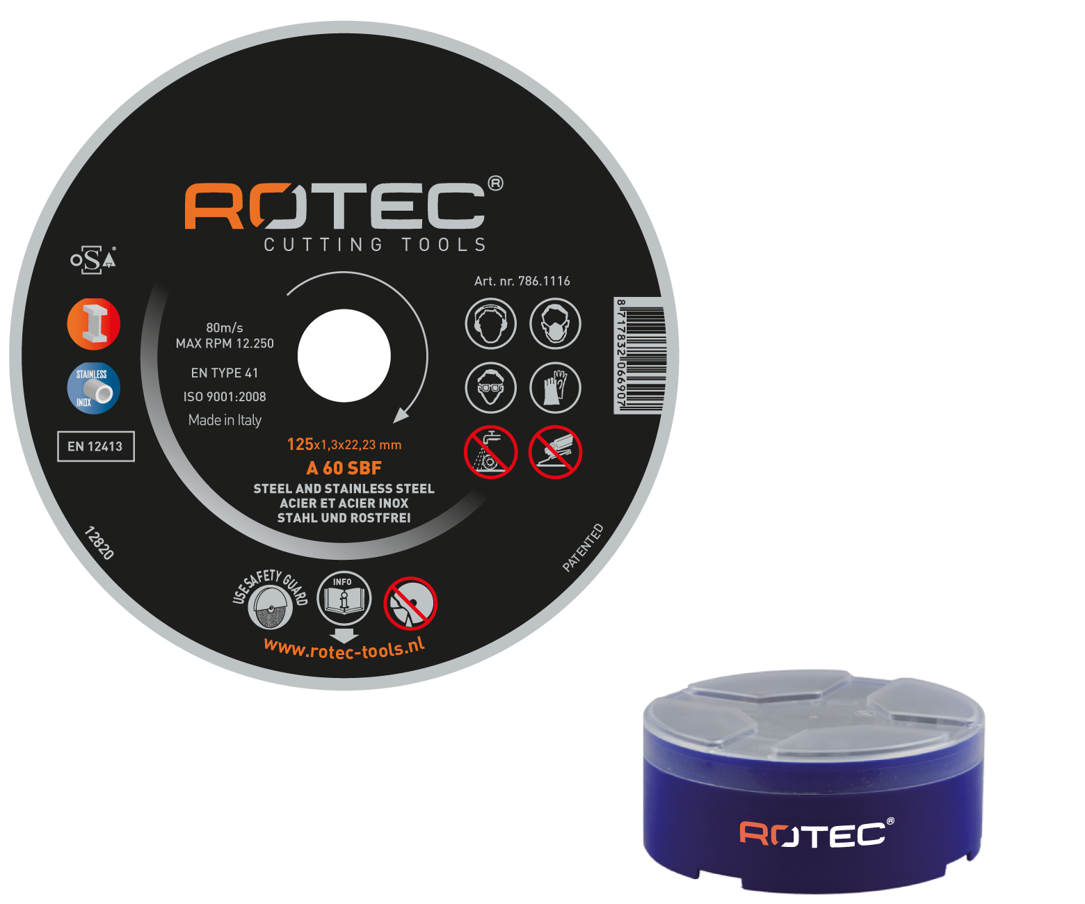 Rotec Dunne doorslijpschijf 230x2 mm t.b.v. Staal en RVS (25 stuks)