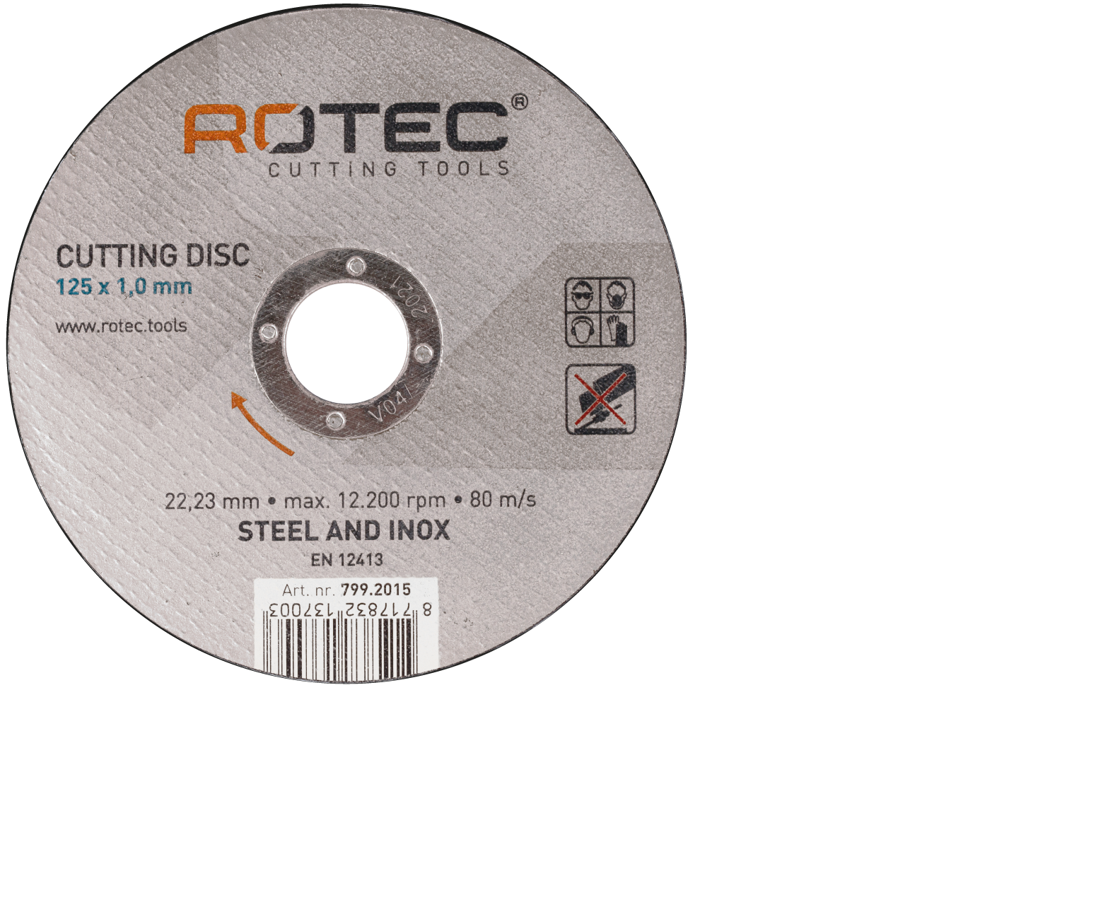 Rotec Doorslijpschijf OPTI-LINE 125x1.0 mm (25 stuks)