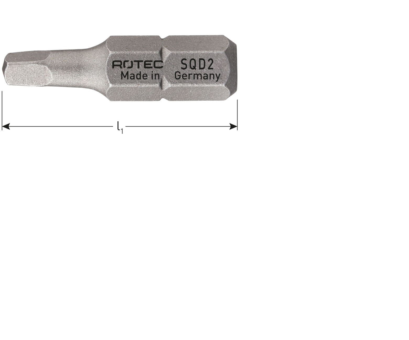 Rotec schroefbit SQD 1x25mm (2 stuks)