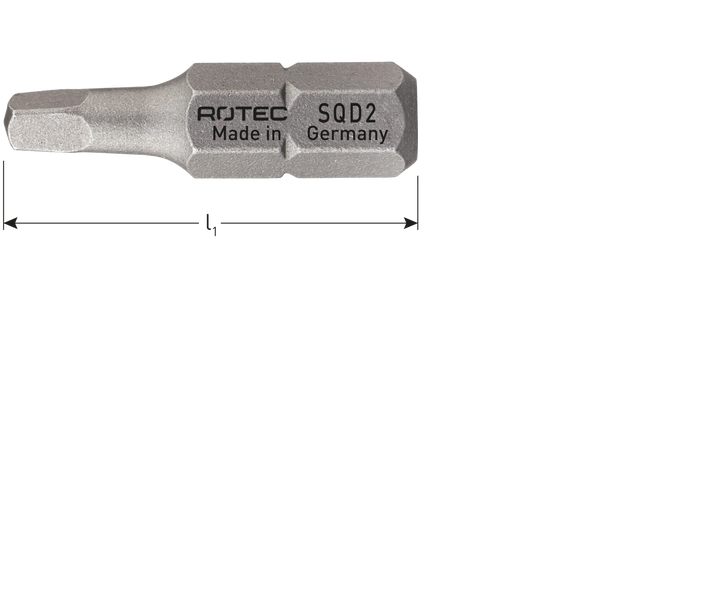 Rotec schroefbit SQD 0x25mm (2 stuks)