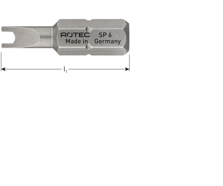 Rotec schroefbit SP, C6.3 4x25 (2 stuks)