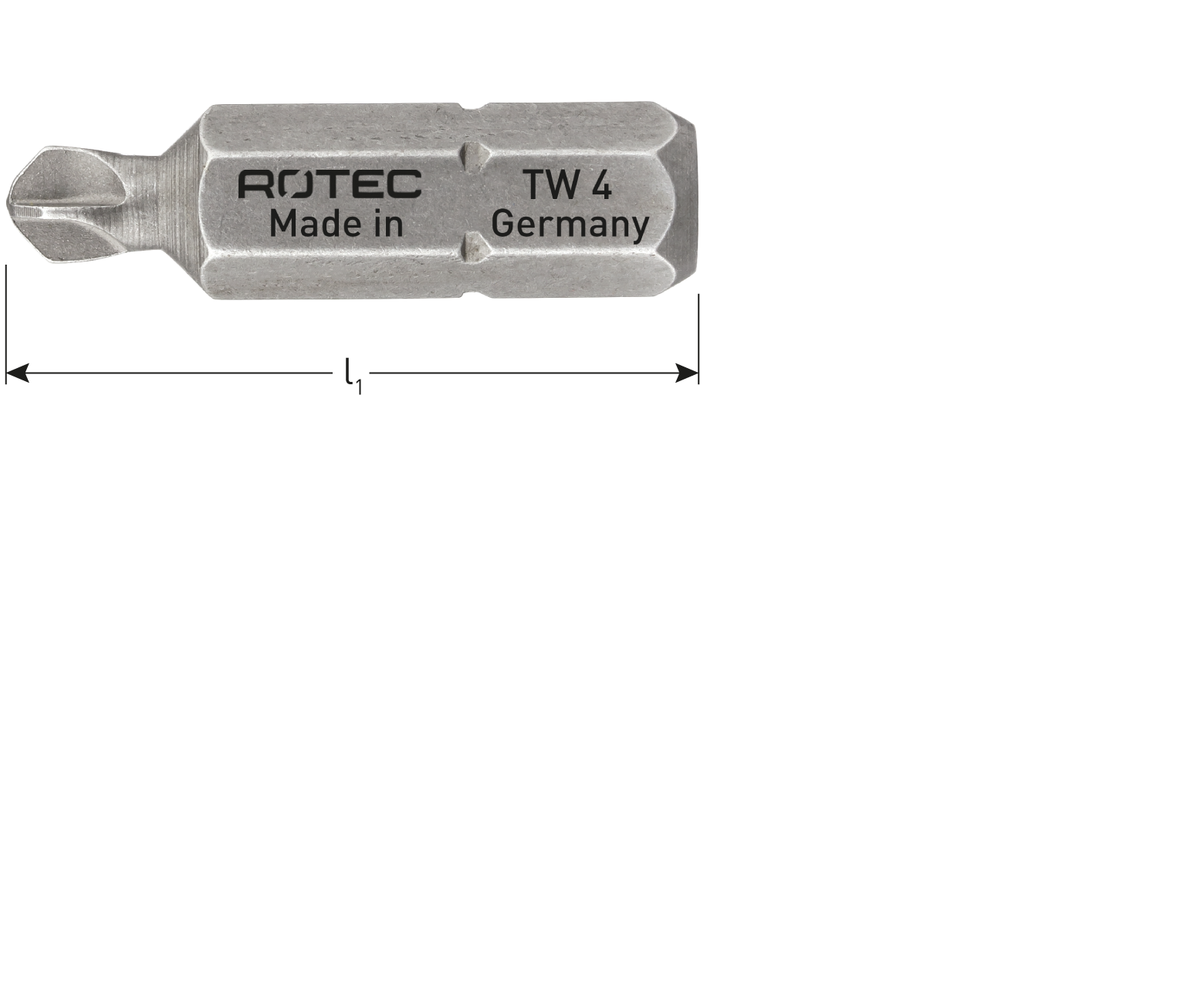 Rotec schroefbit TW, C6.3 1x25 (2 stuks)