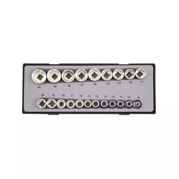 1/2" Doppenset 12-kant 21 delig