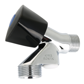 BONFIX Beluchterkraan met keerklep en zwarte knop 1st.