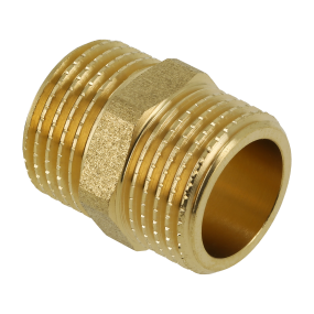 BONFIX draad messing dubbele nippel 1/2" buiten 1 stuk