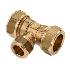 BONFIX knel messing verloop T-stuk 22 x 15 x 22 mm 1 stuk