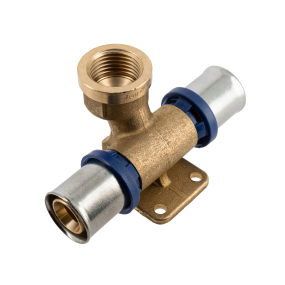 BONFIX Alu-pers muurpl. dubb. recht 20x1/2" bi.dr.x20mm 1 stuk