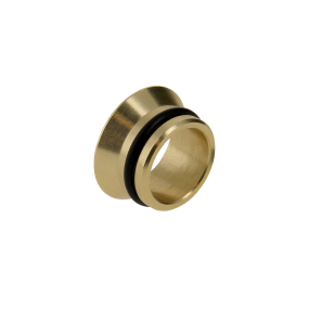BONFIX Messing insert 12 mm vlak met O-ring 1 stuk
